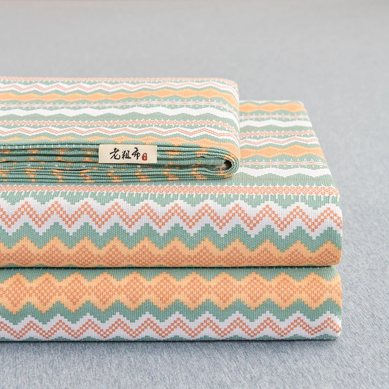 

AI WINSURE-Old Coarse Bed Sheets Cotton, Queen Double Bed, Single Printed Original Sheet Set with 2 Pillowcases, 3-Piece