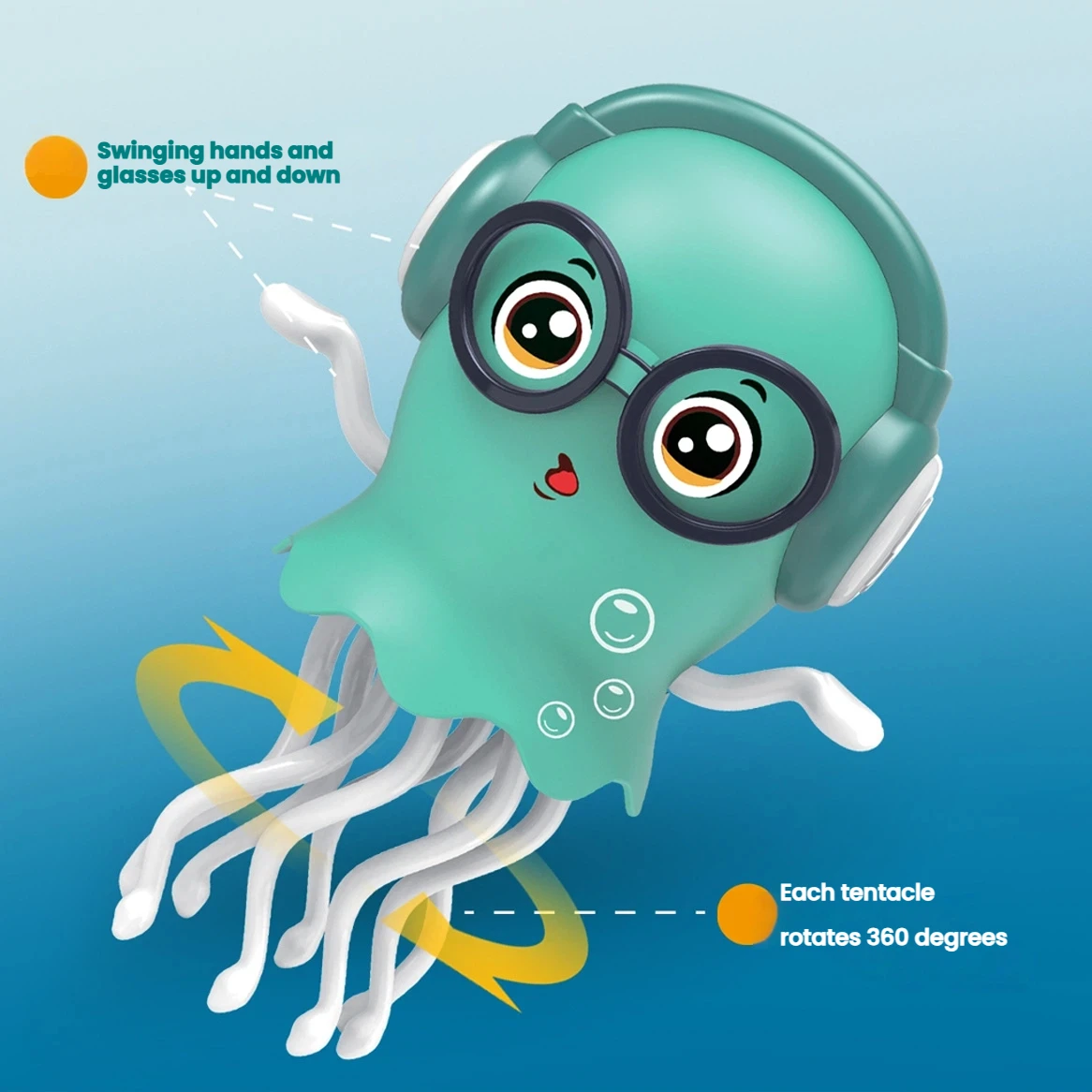 Magic Dancing Octopus Toy - Funny Electronic Animated Pet Automatic Obstacle Avoidance Sensor Toys Wiggly Music Octopus for Kids