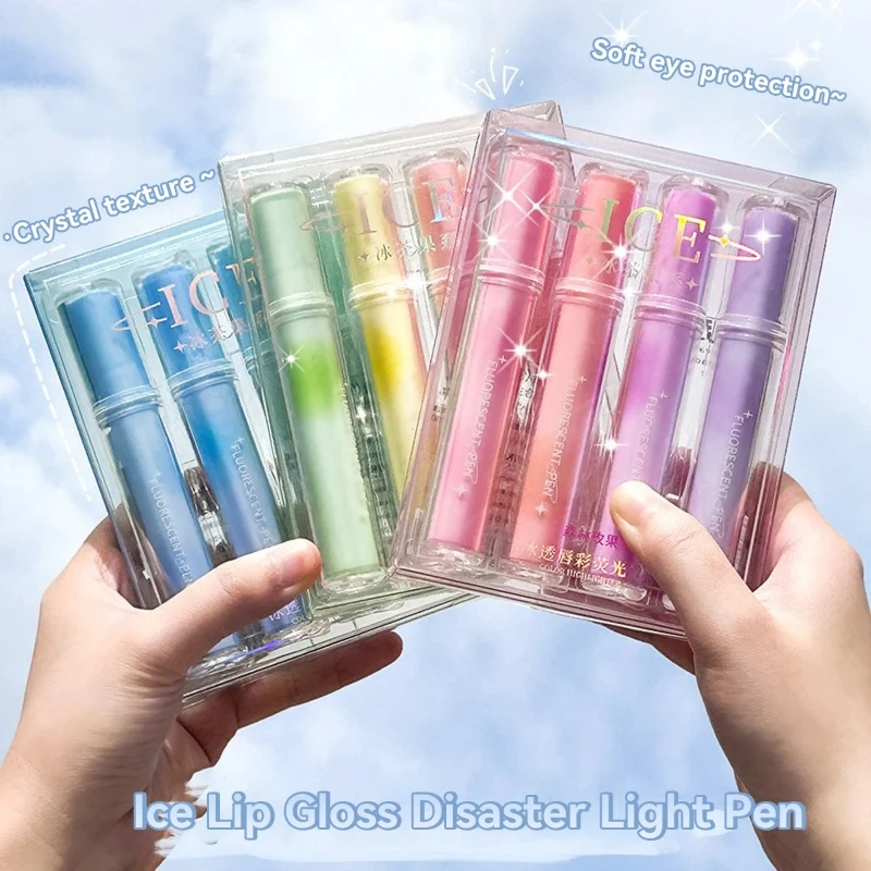 

4pcs/set Beautiful Pink Highlighter Pen for Students To Use To Mark Strokes on Their Pens A Shiny Colored Pen for Note Taking