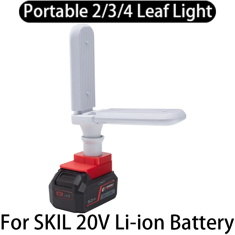 

Foldable Wireless Fan Blade LED Work Light For SKIL 20V Battery Portable Daylight Family Camping Outdoor Travel Lamp