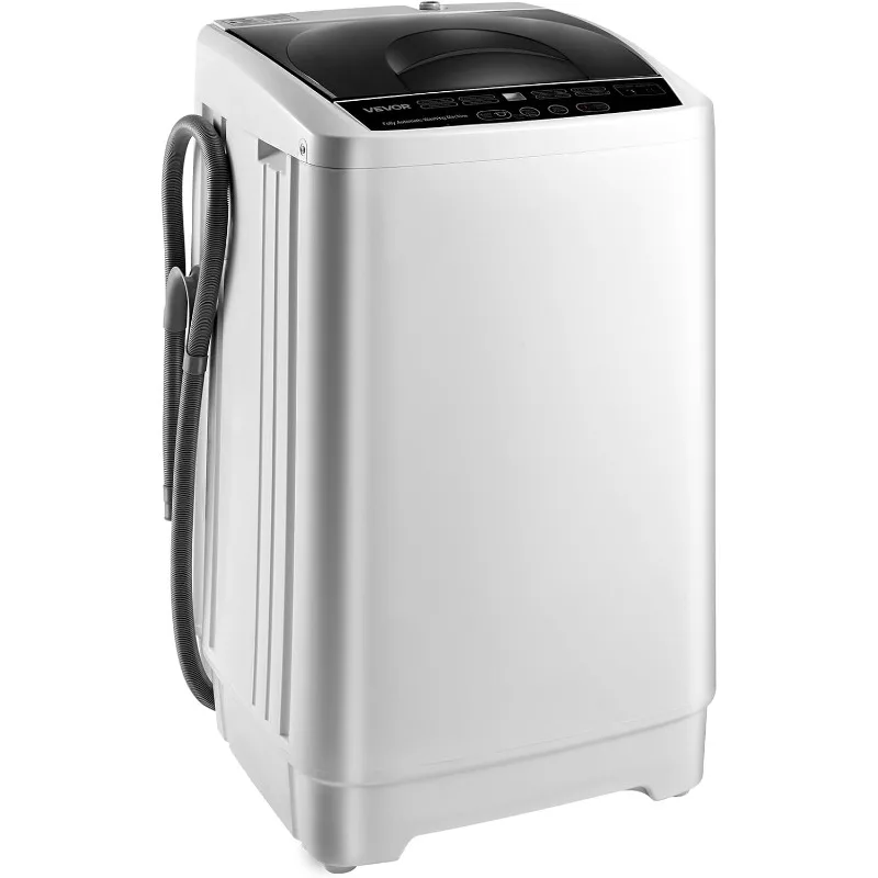 

Портативная стиральная машина VEVOR, портативная стиральная машина 1,3 куб. фута со светодиодным дисплеем, барабан из нержавеющей стали, 8 программ стирки и 6 уровней воды