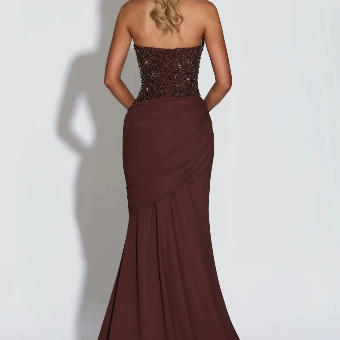 Amanda personalizado borgonha halter profundo v lantejoulas vestido de baile ruched sereia trem vestido formal noite elegante vestidos de noche