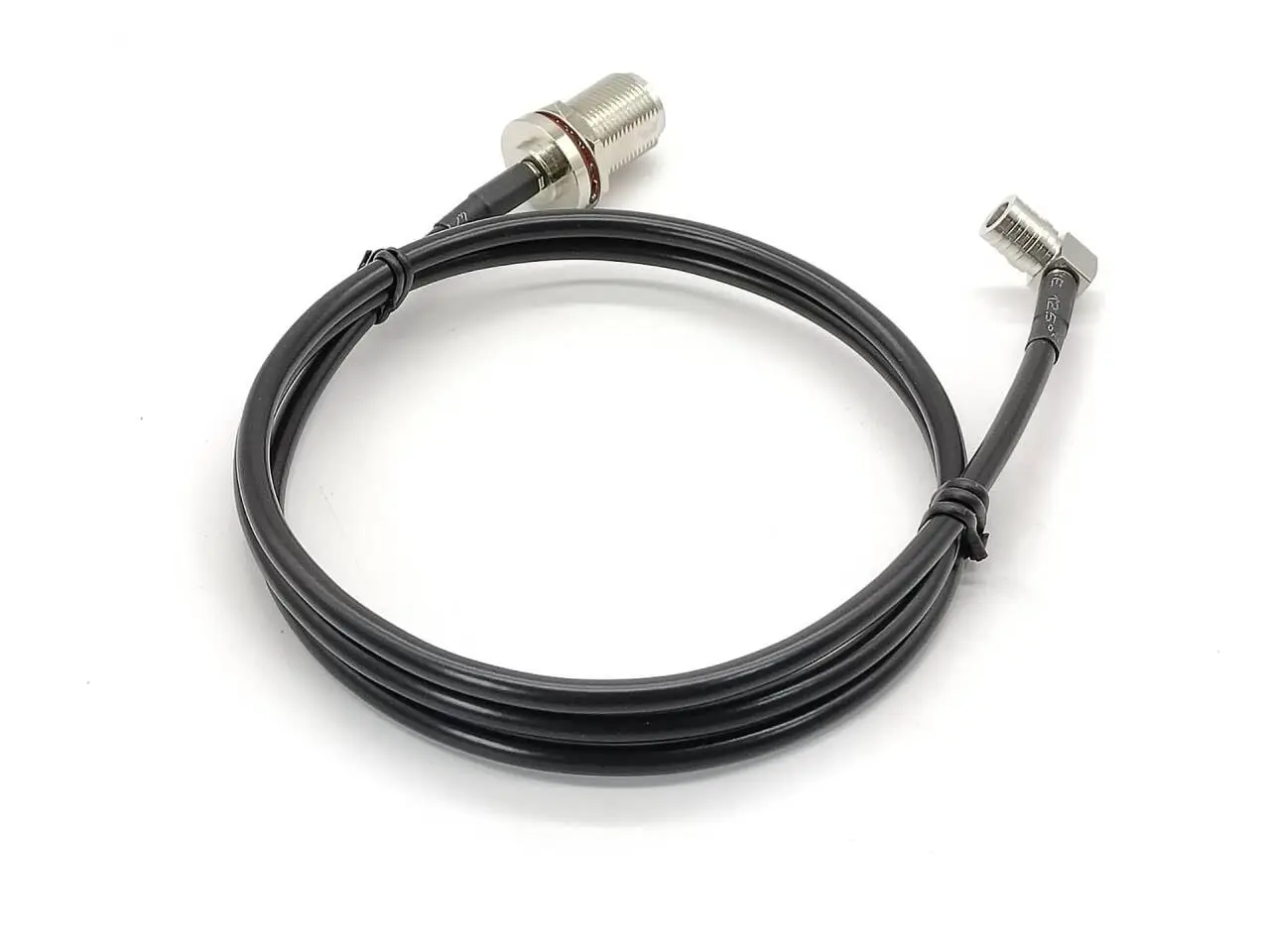 QMA to N Cable QMA Right Angle Male to N Straight Female Connector LMR195 1 M Right Angle N Female to Male Connector