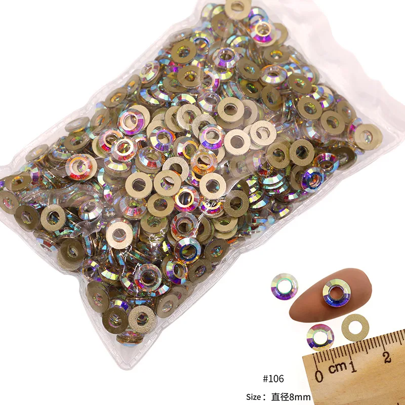 VDD 81-118 Großhandel 1440 Stück Glasrhinestones Kristall AB Flache Rückseite Glänzende Strass-Steine für DIY-Handwerk Nagelkunst-Zubehör – Detail 32
