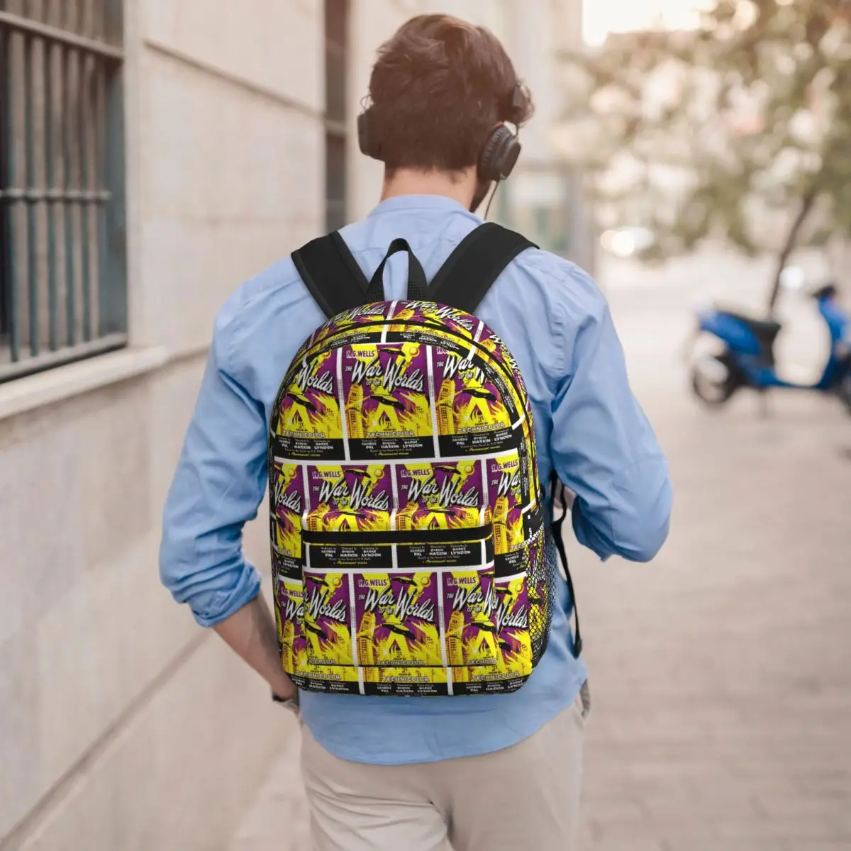 War Of The Worlds Student Backpack School Bag Hiking Travel Daypack for Boys Girls Bookbag Shoulder Bags