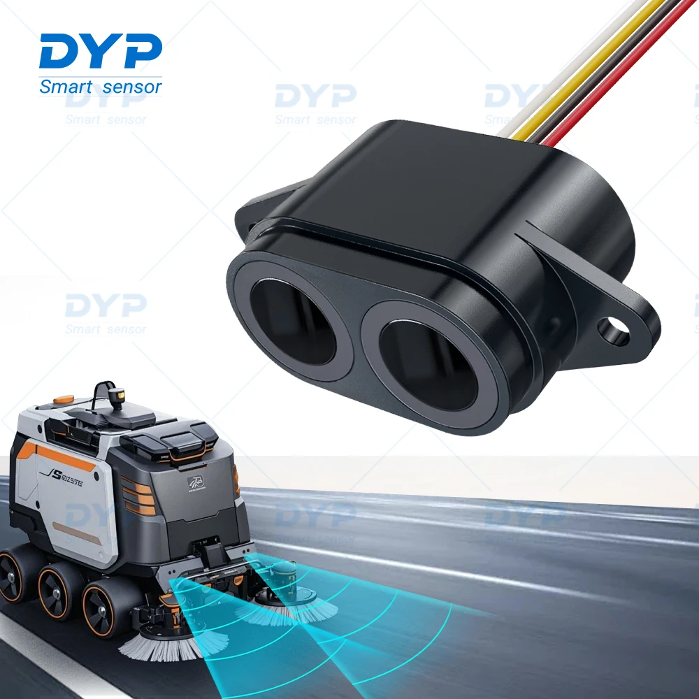 DYP-A22 3.3-12V DC RS485 UART PWM IIC 1cm Blind Zone Power Supply Noise Reduction Support Ultrasonic Sensor for AGV AMR Robot