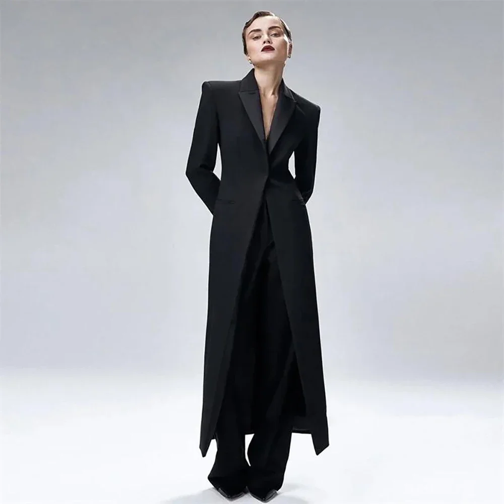 Women Suits Elegant For Wedding Blazer Party Tuxedo Office Lady Long Jacket+Pants 2 Pieces Evening Prom Dress Custom Made