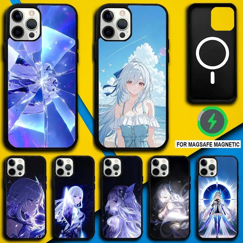 

G-Genshin S-Skirk Impact Phone Case For iPhone 17,16,15,14,13,12,11,Pro,Max,Plus,Mini,SE4,E Magnetic Magsafe Wireless Charging