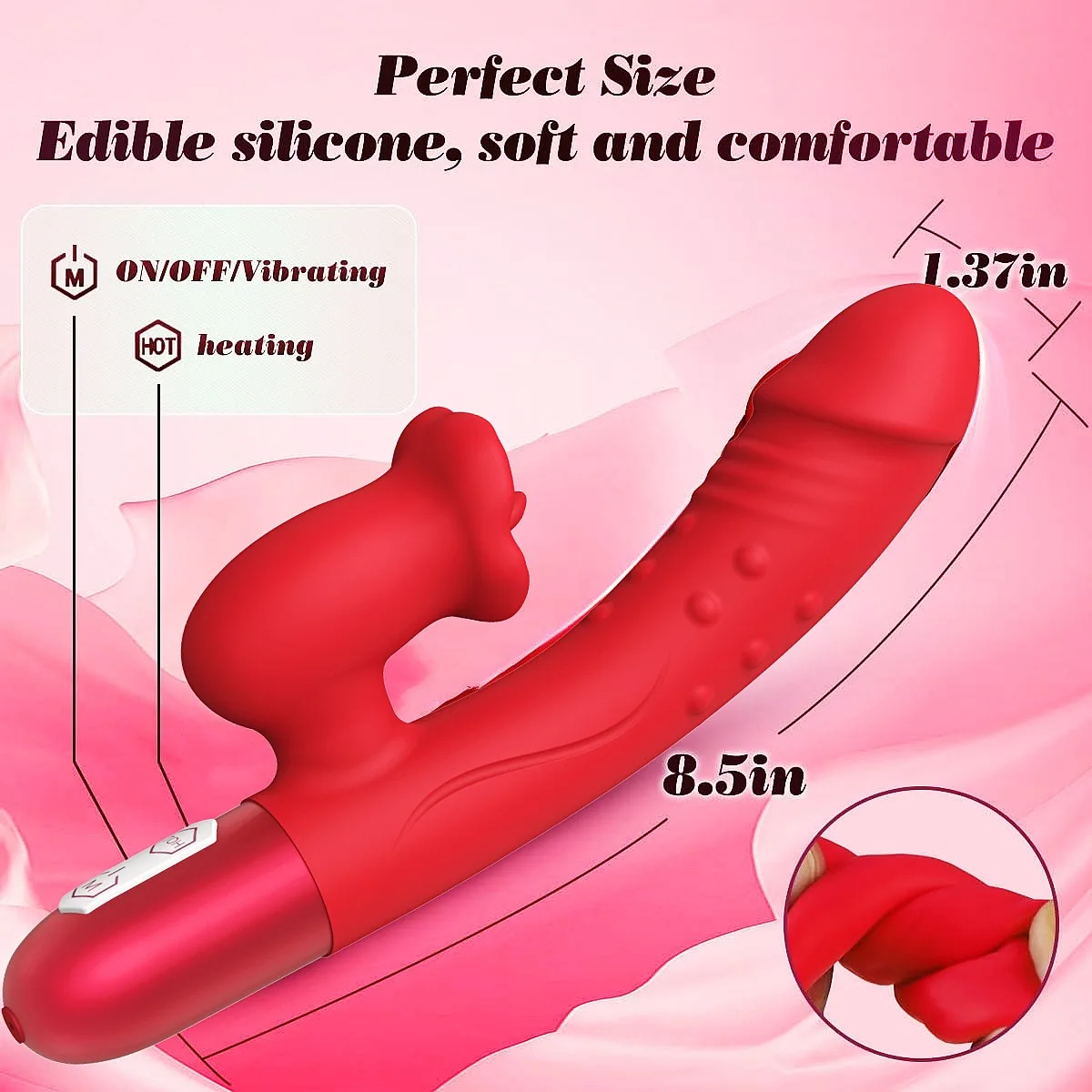 Wearable Powerful Vibrator for Women with Tongue Licking Clitoris Stimulator Female Masturbator G Spot Dildo Adults Goods Sex