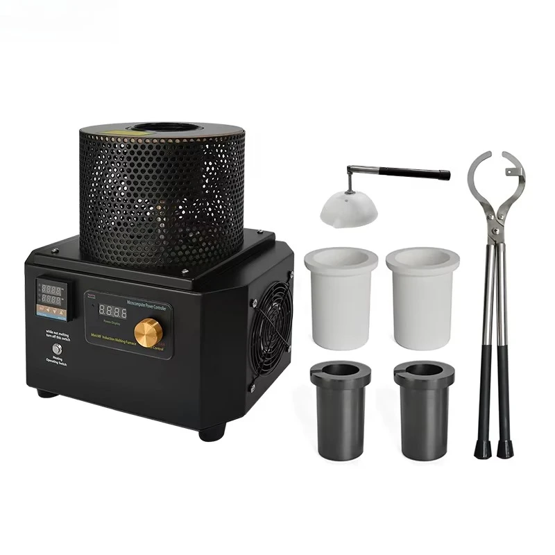 1200 Degrees Lab Portable Gold Melting Furnace Supplier Silver Induction Smelting Machine Copper Casting Oven Jewelry Oven Tools