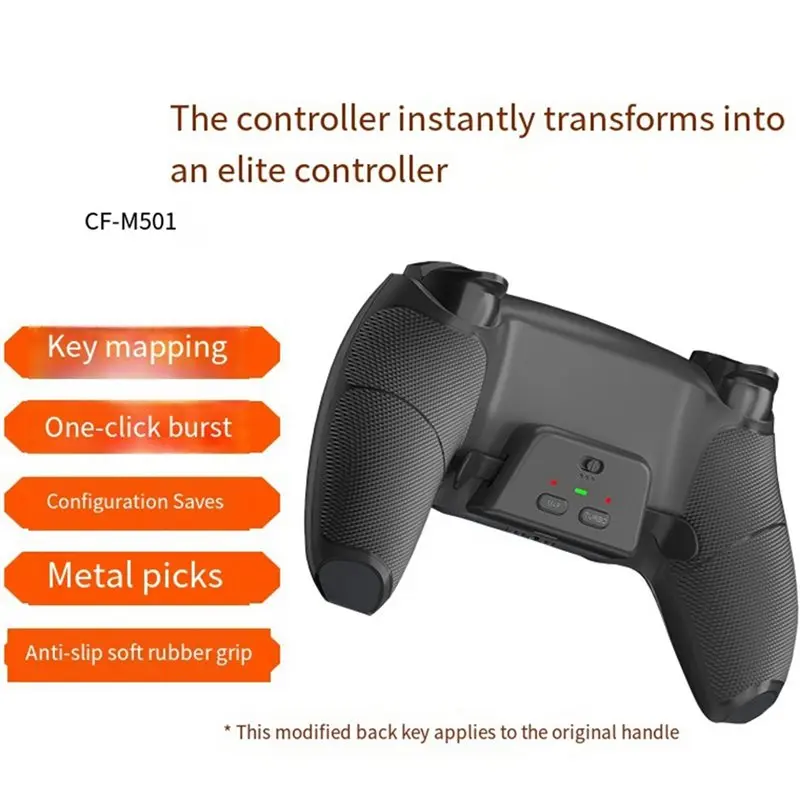 ValueABAI For PS5 Controller BDM-030/040/050/060 Rear Shell Module Remap With 2 Metal Back Buttons For PS5 Controller