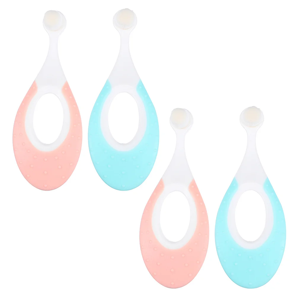 

4 шт., детская зубная щетка для обучения детей, мягкая щетина, чистка зубов, инструмент для ухода за полостью рта ребенка, набор зубных щеток для малышей, зубная щетка