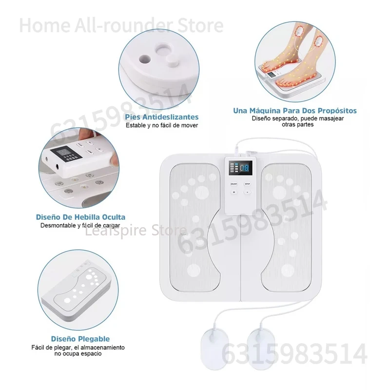 EMS ไฟฟ้านวดเท้าการไหลเวียนโลหิตเครื่องกระตุ้นเท้าปรับปรุงการไหลเวียนโลหิตฟุตขาเครื่อง Sole Massager