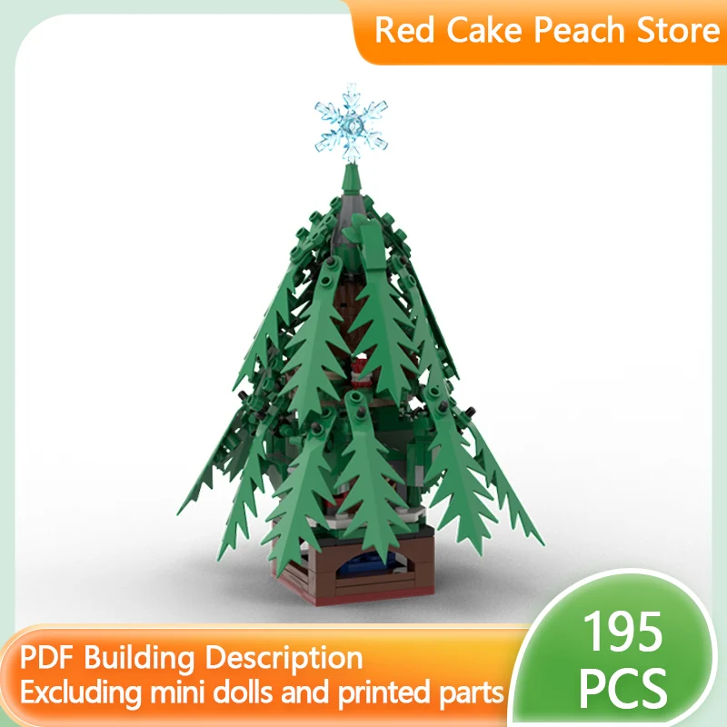 

City Street View Model MOC Building Bricks Christmas Small Tree Modular Technology Children Holiday Gifts Assemble Toys Suit