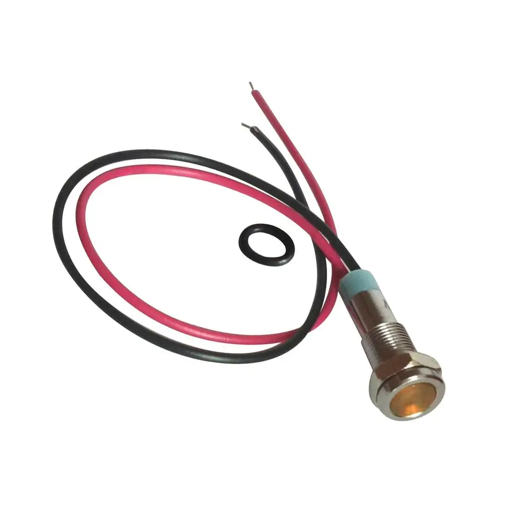 220V 6Mm Metalen Led Dashboard Waarschuwingslicht Auto Paneel Indicatielampje