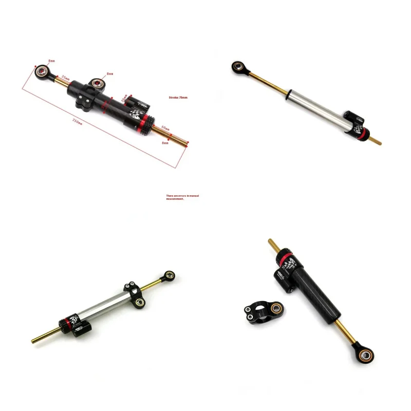 255mm 342mm 375mm Universal Motorcycle Adjustable Steering Damper Carbon Fiber Aluminum Alloy Stabilizer Absorber Balance Bar