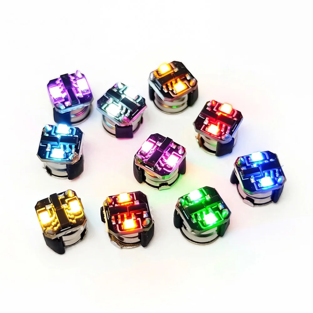 

2Pcs Mini Magnetic Control Dual LED Light 3 Modes-Always On/Flash /Slow Flash For DIY Dollhouse,Car,Robot Decor With Batteries
