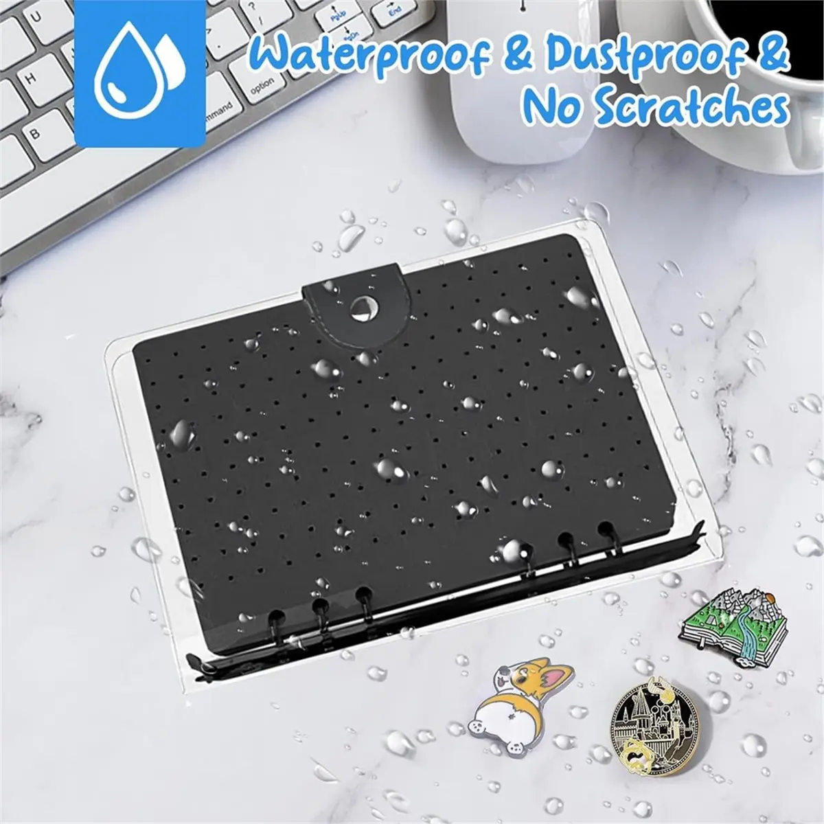 A08I Enamel Pin Display Book Pin Collection Binder Holder Trading Book Display Boards Brooch Pin Storage Organizer Album
