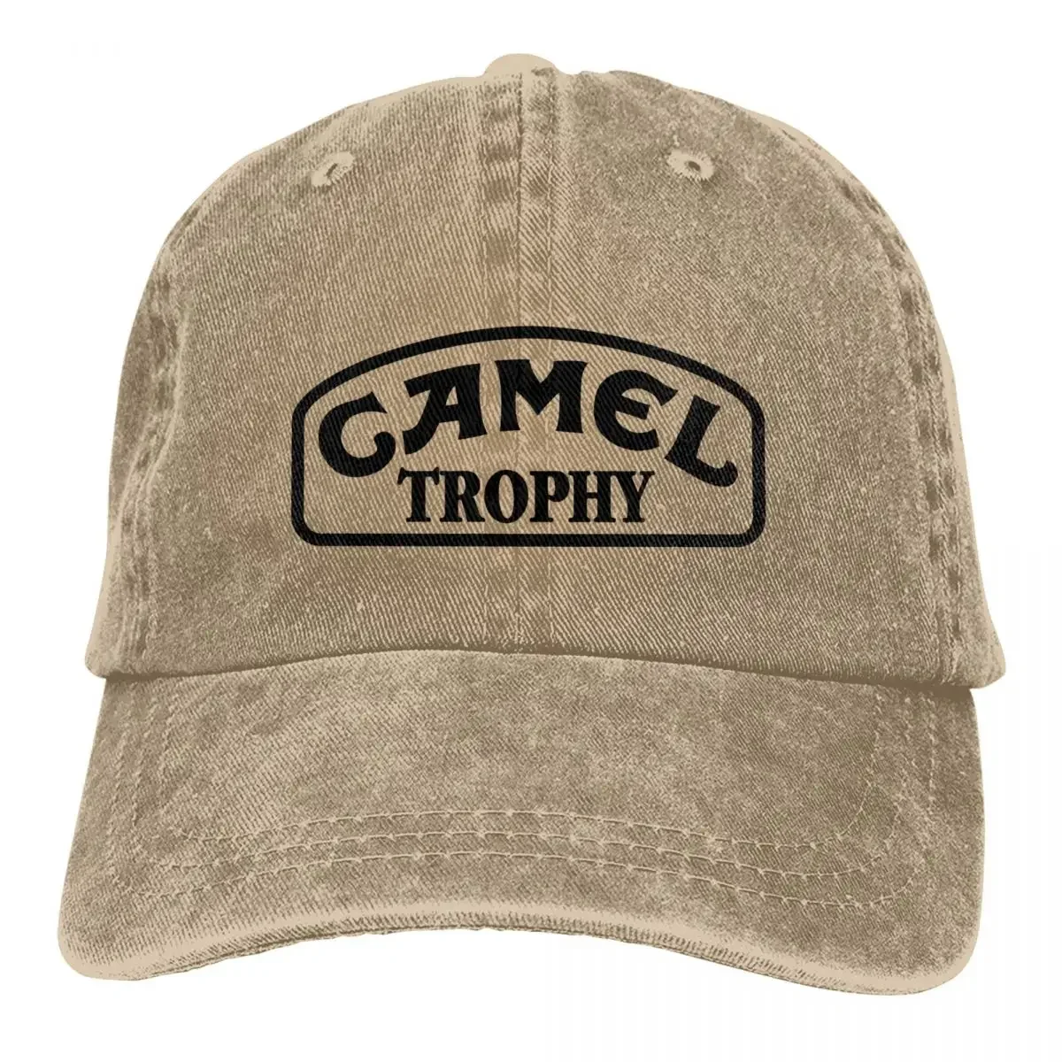 Camal Trophy อุปกรณ์เสริมหมวกเบสบอล unisex หมวกล้างแล้วหมวกวินเทจกลางแจ้งทุกฤดูกาลหมวกปรับได้สำหรับเดินทาง