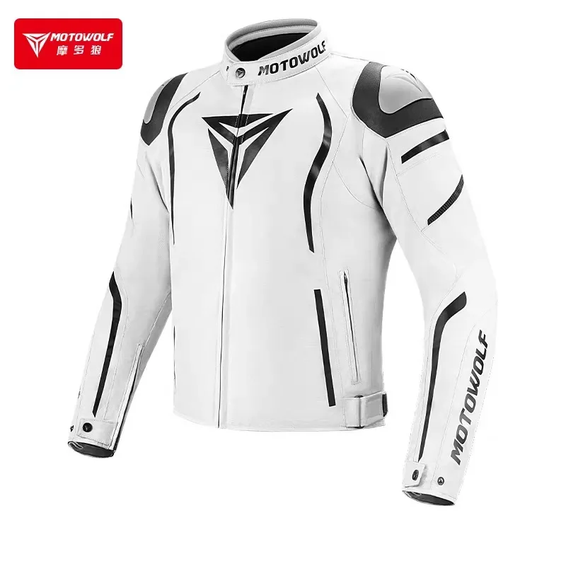 MOTOWOLF Men's Motorcycle Jacket Windbreaker Commuter Cycling Jacket Warm Windproof Imitation Racing Equipment Fall Proof Jacket