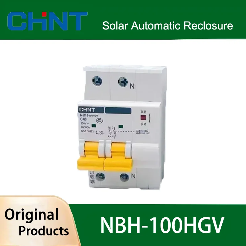 

CHINT Solar Automatic Reclosure NBH NBH-100HGV Overvoltage Undervoltage Overload Protection Circuit Breaker Original Product