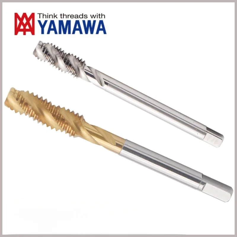 YAMAWA HSSE Lengthen  100MM American Spiral Fluted Tap TIN-Coating UNF UNC 0-80 2-56 4-40 8-32 10-24  1/4 5/16 Screw Thread Taps