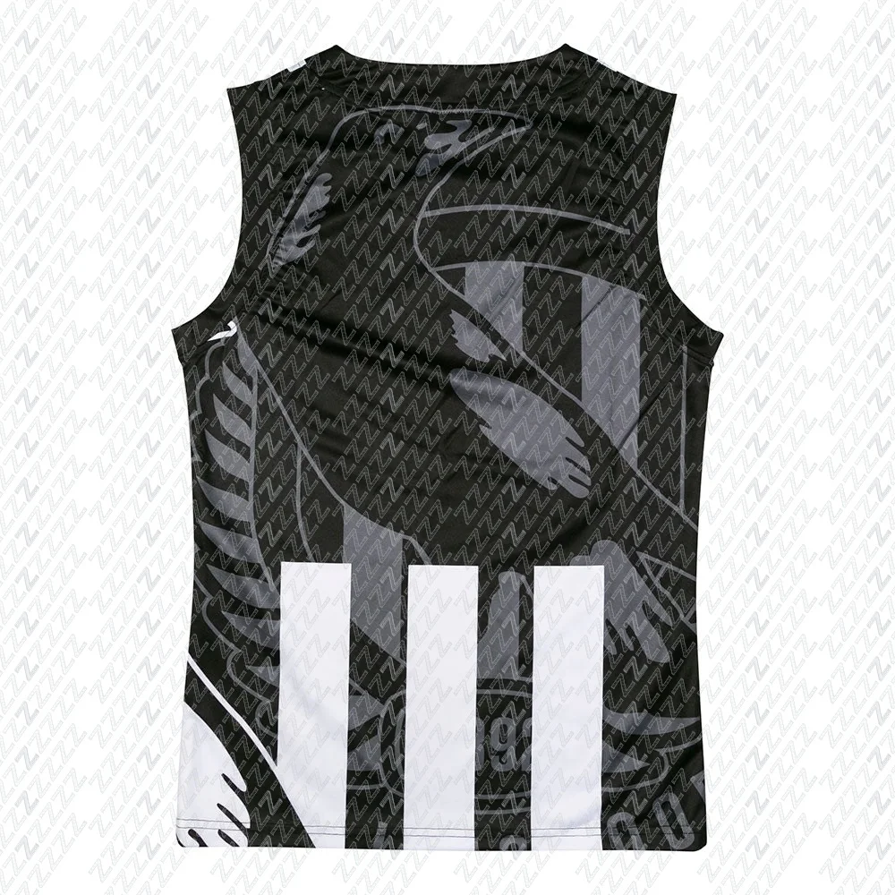New Australian Style Rugby Jerseys, Collingwood Youth Team Training Jerseys, Youth Training Sportswear, Sports Vests