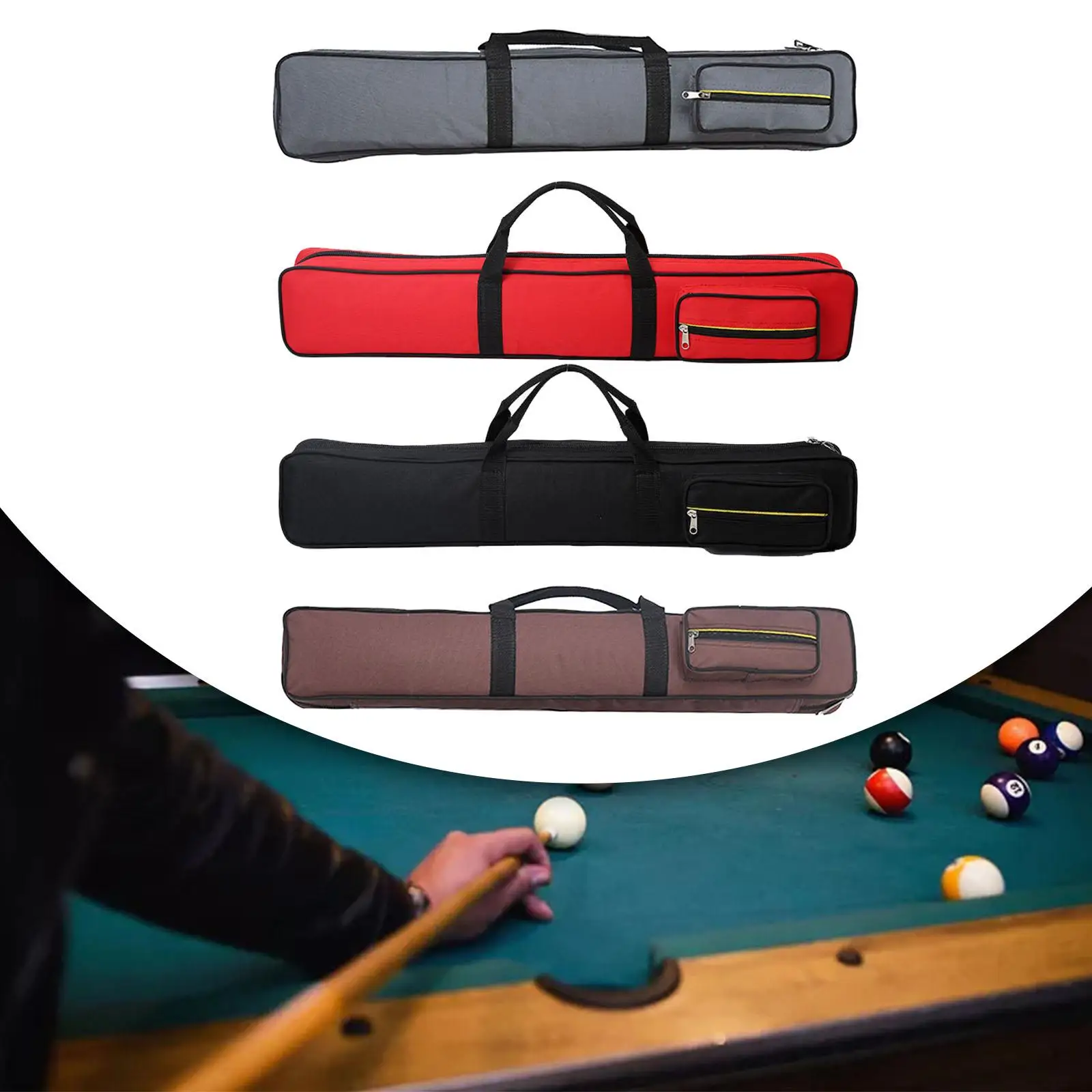 Snooker Cue Billiard Cue Cases 1 2 Jointed Soft Oxford Storage Bag with Handle for Club Players