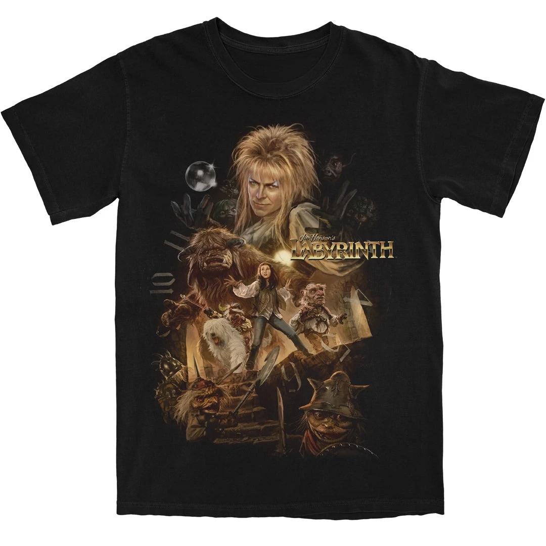 Labyrinth David Bowie Jareth The Goblin King Movie Graphic T Shirt 80s Cult Classic Fantasy Film Streetwear Cotton Tee view 2