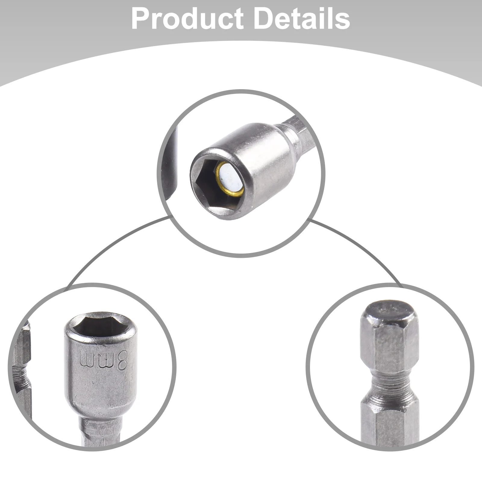 Ferramentas elétricas adaptador de soquete porca driver conjunto liberação rápida 1/4 cromo vanádio aço broca hex haste comprimento 42mm