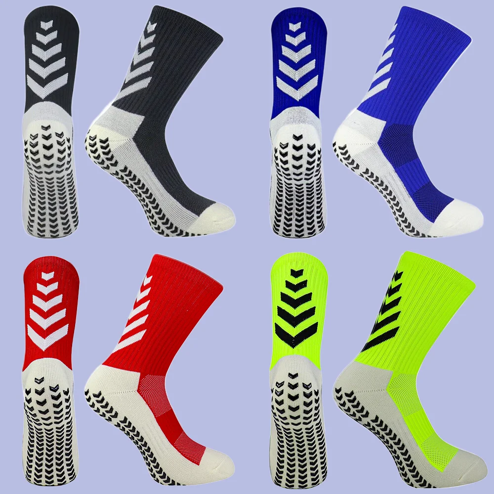 1 Pairs Top Quality Men's Football Comfort Socks Athletic Gym Socks Training For Running Basketball Non Slip Sports Grip Socks