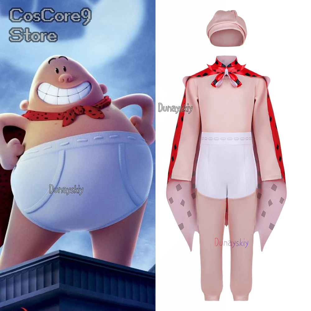 

Captain Cape Underpants Party Favors Cloak Suits 코스프레 Cosplay 코스프레 Anime High Quality Christmas 코스프레 Halloween