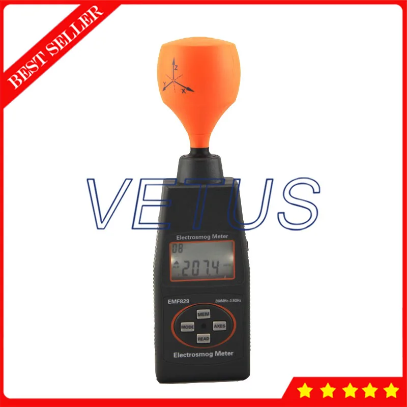 High Frequency Field Intensity Meter  Gauge Tester with Warning function Electrosmog Meter LCD Display