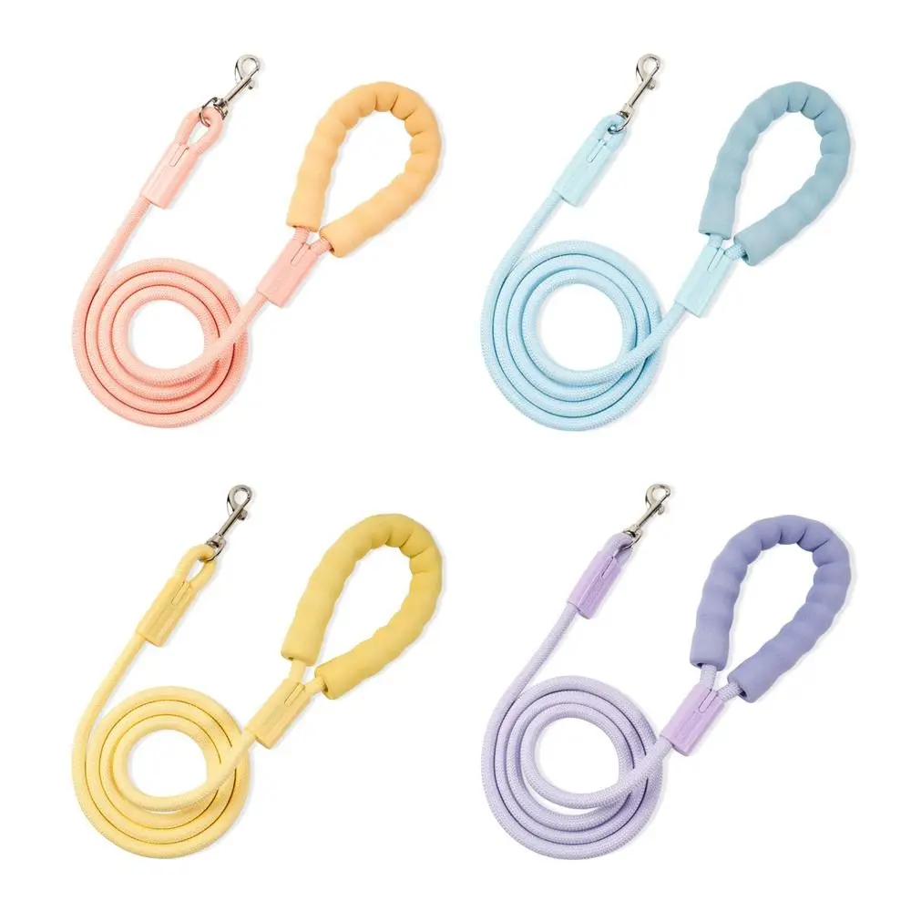 

Summer dopamine dog leash colorful with cotton handle durable nylon anti-lost leash outdoor