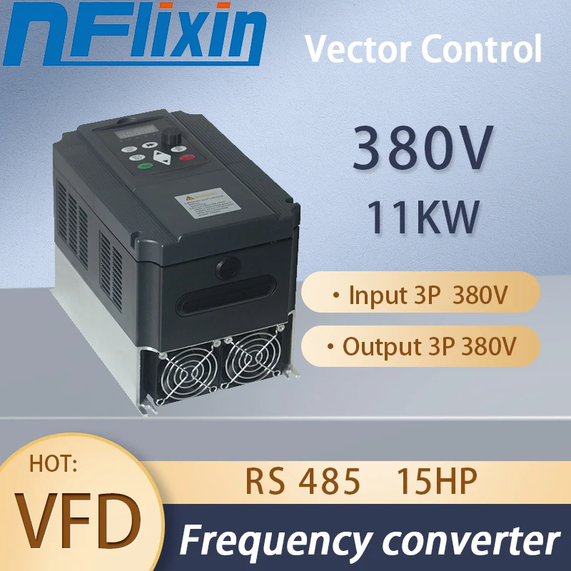 

HOT 380V Economical VFD Variable Frequency Drive Converter Inverter 11KW 15HP Motor Speed Controlle