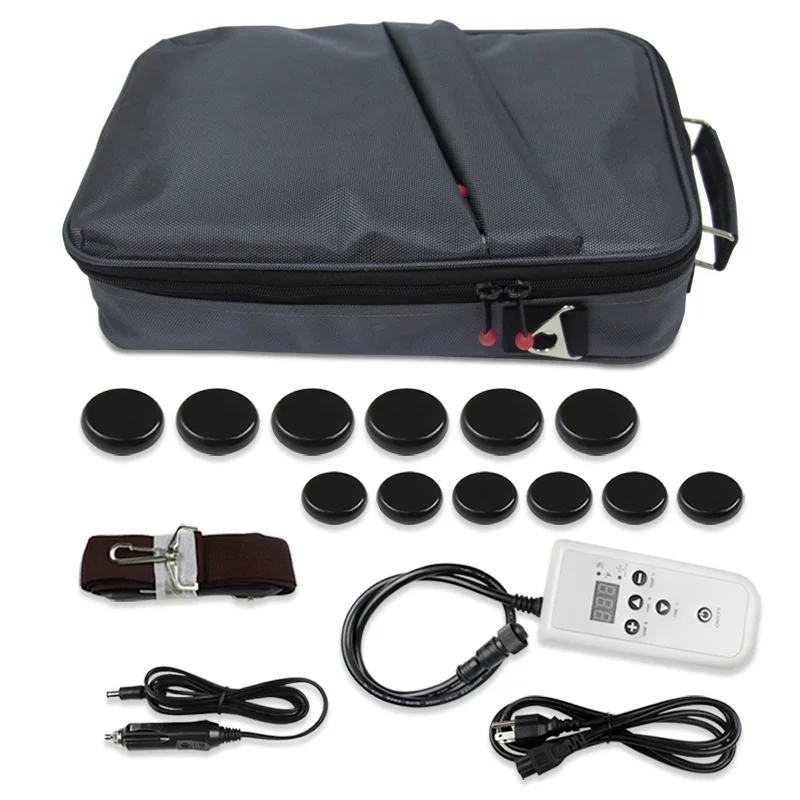 منتجات التدليك الأخرى الحجر الساخن للتدليك مجموعة تدليك الظهر الطبيعية أحجار البازلت الساخنة المهنية مع مجموعة سخان #1