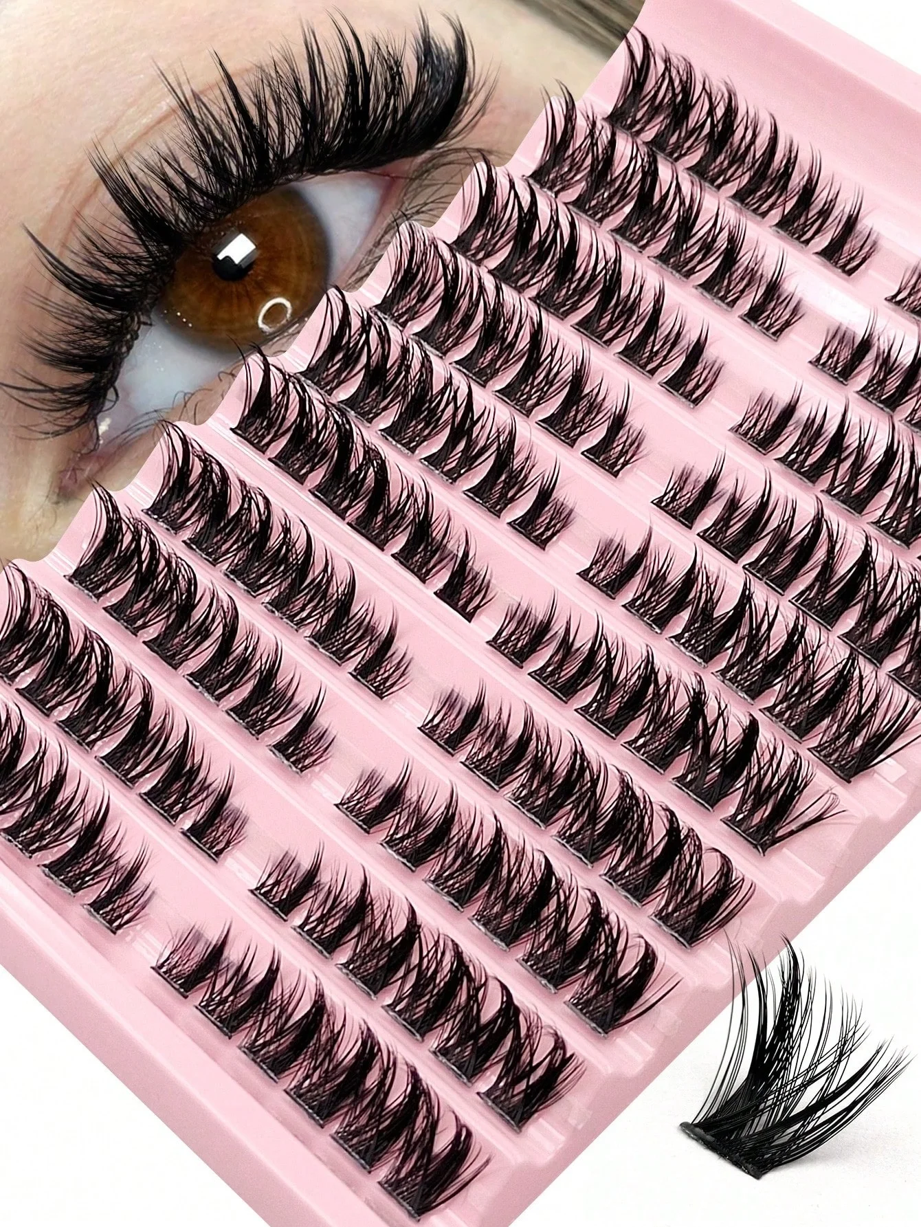 Neue Manga-Wimpernbüschel, Wispy Fairy Fluffy Wimpern-Clusters, Anime Cosplay Einzelwimpern-Extensions