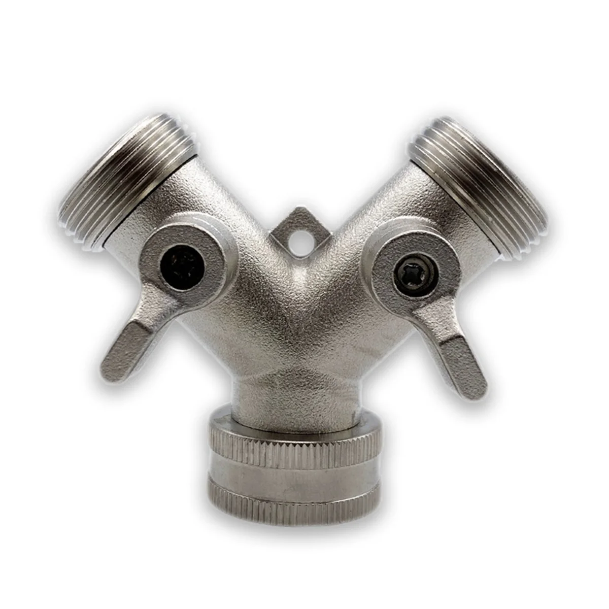 

A11I 3/4 2 Way Heavy Duty Garden Hose Splitter Y Splitter Grip Shut Off Valves for Water Tap, Outlet, Spigot