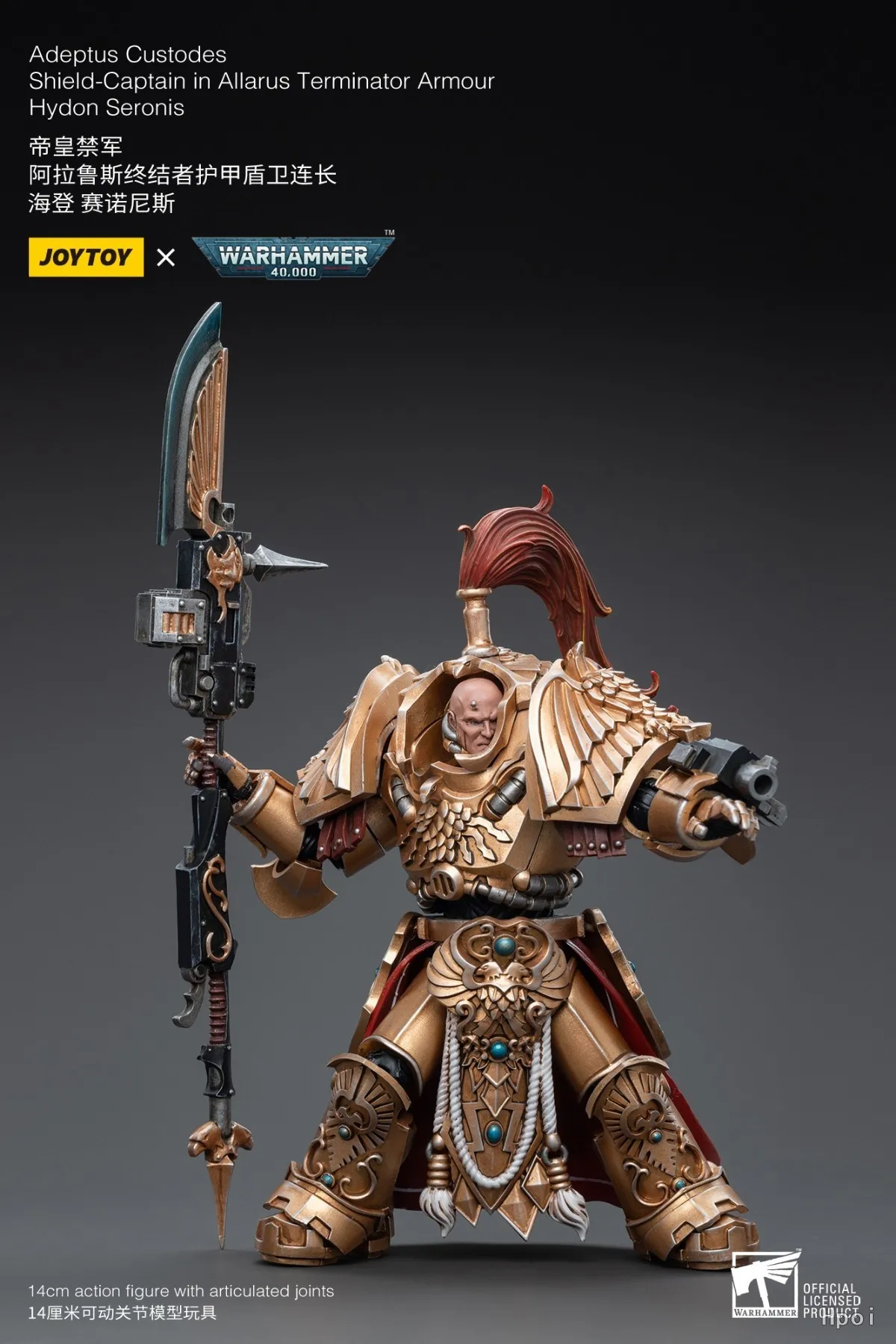 【Disponibile】JOYTOY Warhammer 40K 1/18 Action Figure Adeptus CustodesShield-Captain in Allarus Terminator ArmourHydon Seronis Toys