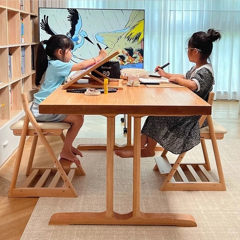 Solid wood desk Computer Go to the living room Large long desk Reading study  Long table Home table Workbench