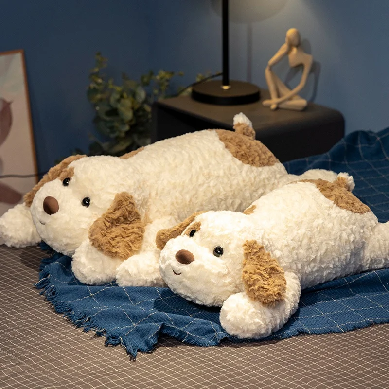 Giant Plush Toy Big Sleeping Dog Stuffed Kawaii Long Haired Puppy Dog Soft Animal Toy Soft Pillow Baby Girls Birthday Gift