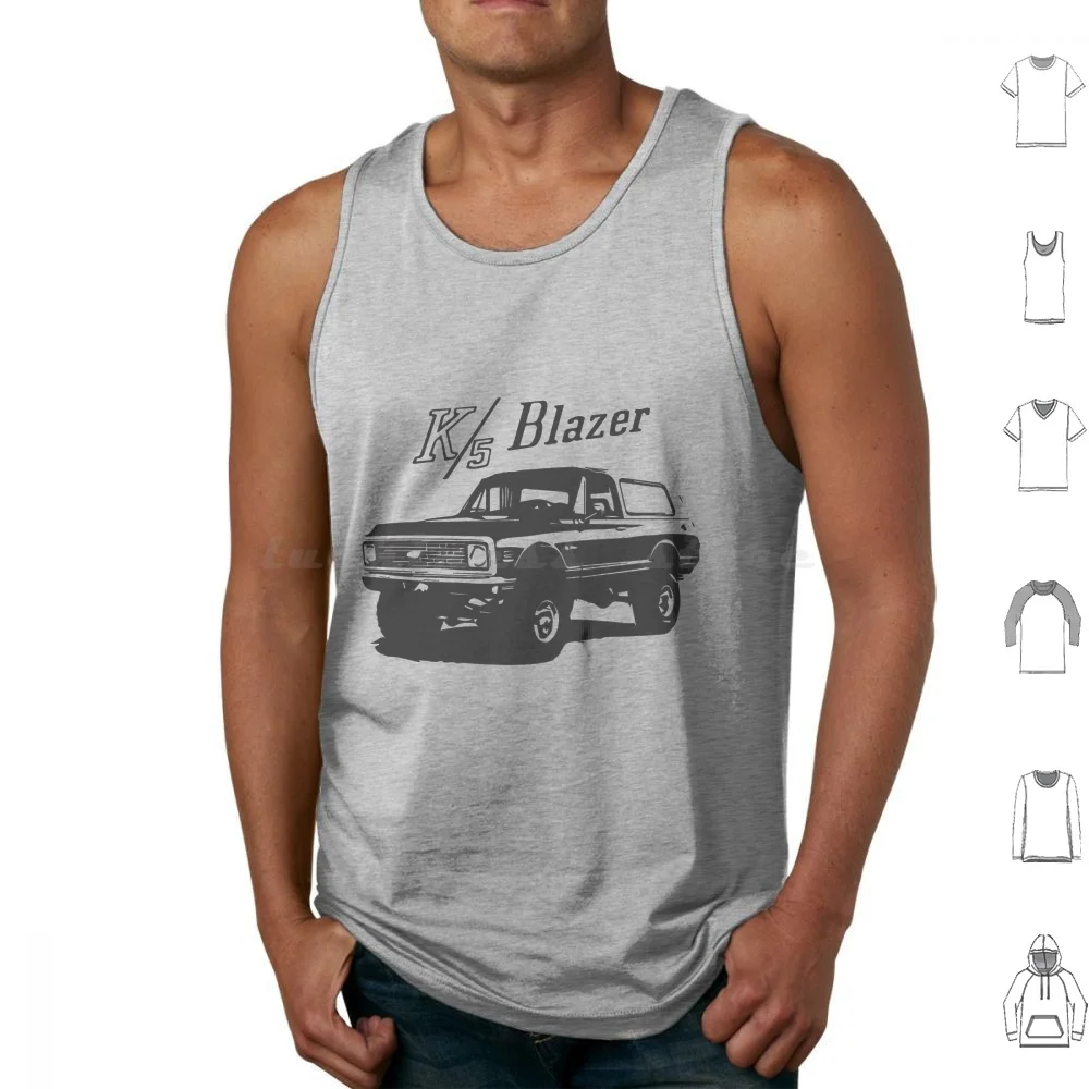 1971 K5 Blazer Tank Tops Vest Sleeveless Antique Truck Vintage Truck Classic Truck American Chevy Retro Blazer Antique Car