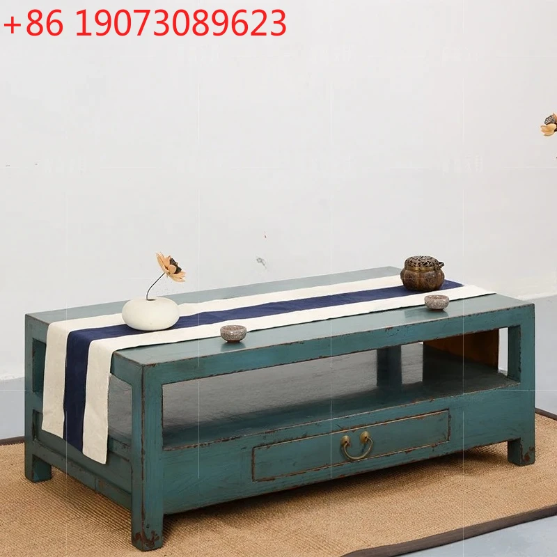 

Simple Living Room Old Elm Square Coffee Table With