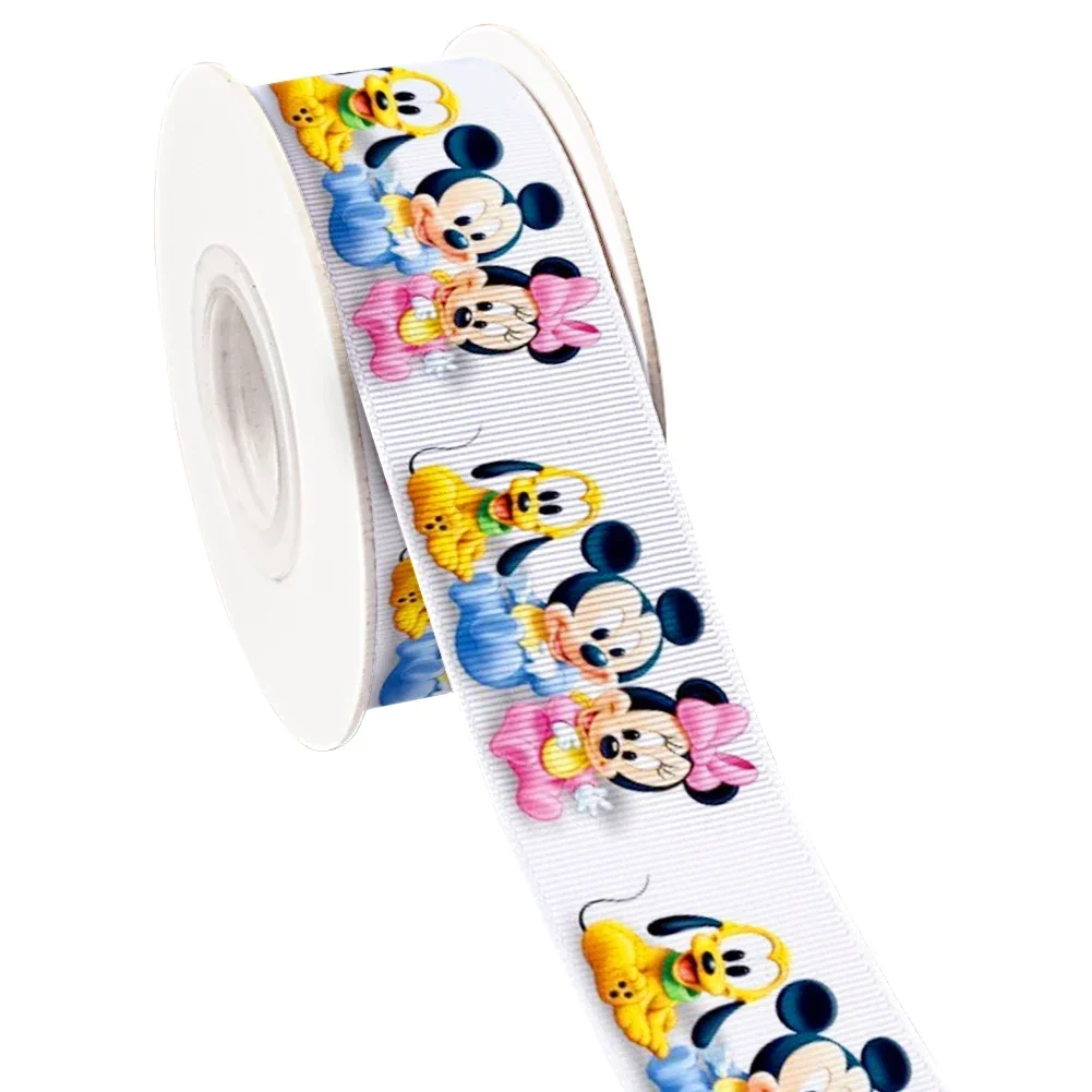 Baby Disney Mickey Minnie Donald Duck Goofy Daisy Cartoon 10 Yards Grosgrain Ribbon for Cheer Bows