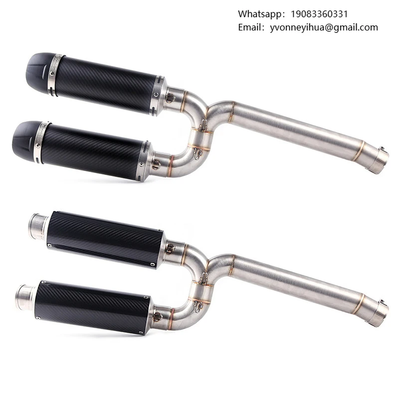 

For YAMAHA FZ6N FZ6 FZ6S Exhaust Middle Link Pipe Motorcycle Modified Exhaust System 2004-2009 Moto Escapes Sport Bike Slip On