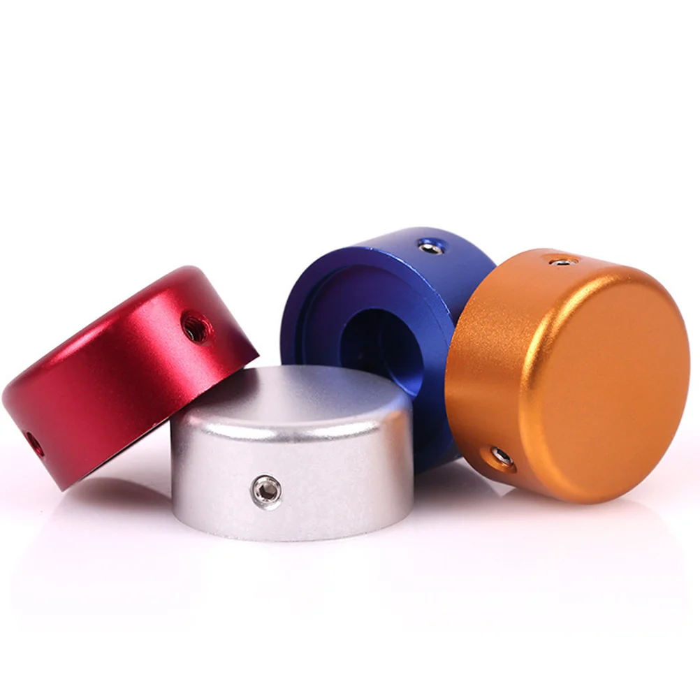 3 قطعة سبائك الألومنيوم تأثير دواسة قبعات الذهبي Footswitch القبعات العالية حصيرة مطاطية حماية لملحقات الغيتار الكهربائي دواسة