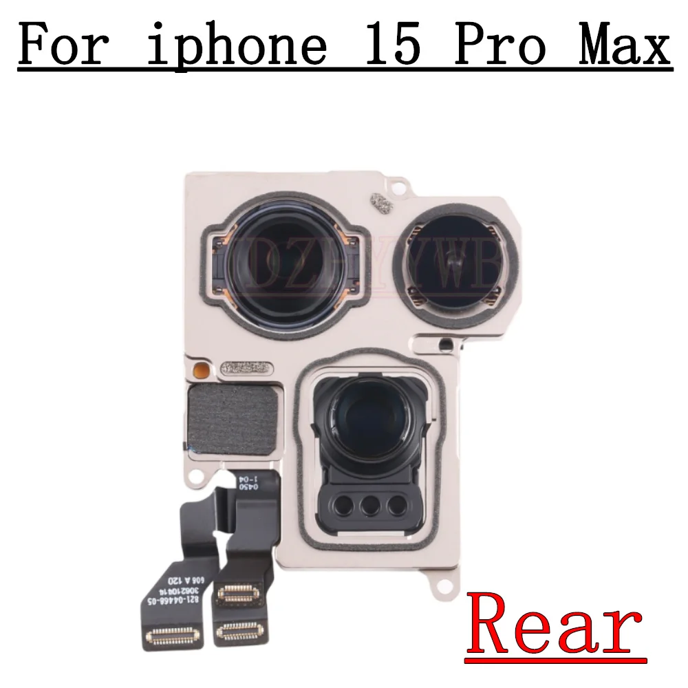 Back Main Rear Camera For iPhone 15 Pro Max/15 Plus 15Pro Front Facing Camera With Flash Module Sensor Flex Cable Full Parts
