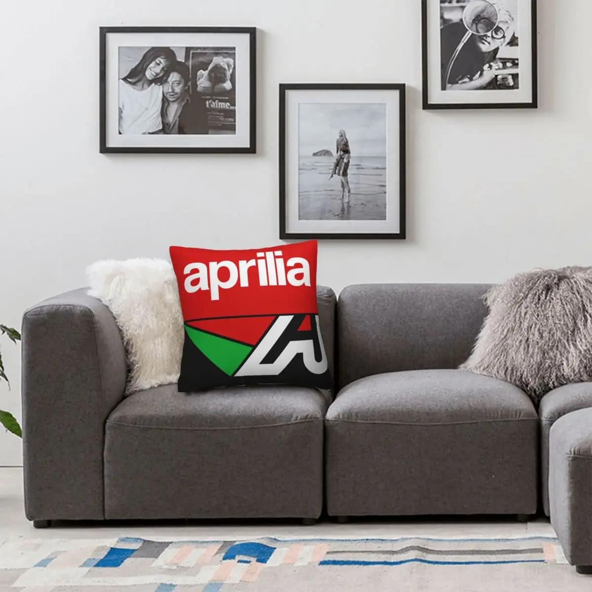 Aprilia Racing Pillowcase Soft Polyester Cushion Cover Decoration Throw Pillow Case Cover Home Square 18''