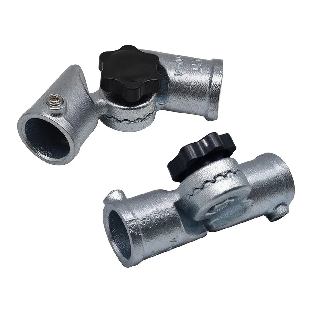 360 Degree Adjustable Pipe Connector Set 25mm Galvanized Iron With Knob For Fishing Chair Backrest Hinge Mechanism Parts