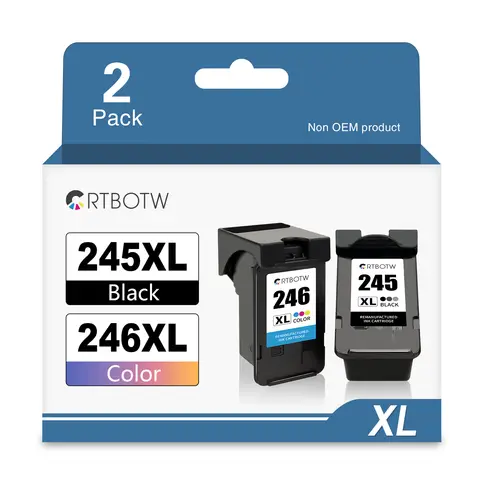Cartucho de tinta CRTBOTW 245XL para impresora Canon PG 245 CL 246 XL Compatible con Pixma IP2820 MX492 490 MG2420 2520 2920 TS202 302 3120
